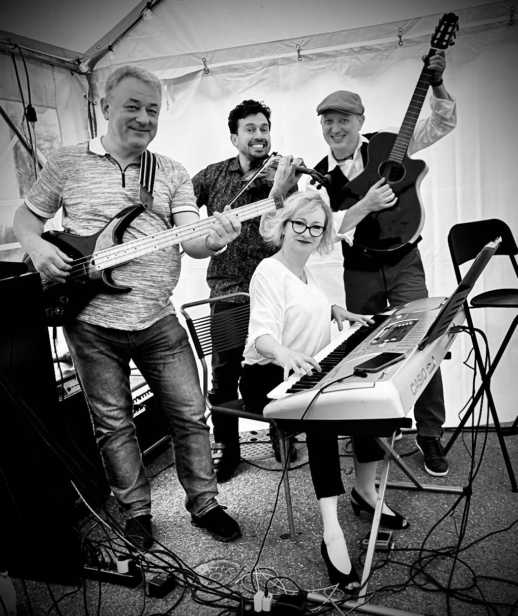Die Party Band Melodians bei einem Event in Zürich, Schweiz