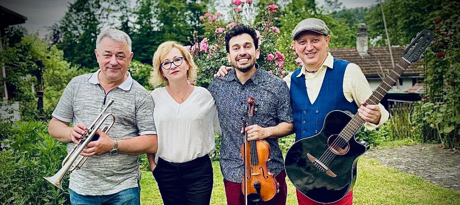 Musiker der Party Band Melodians auf der Party in Zürich in der Schweiz